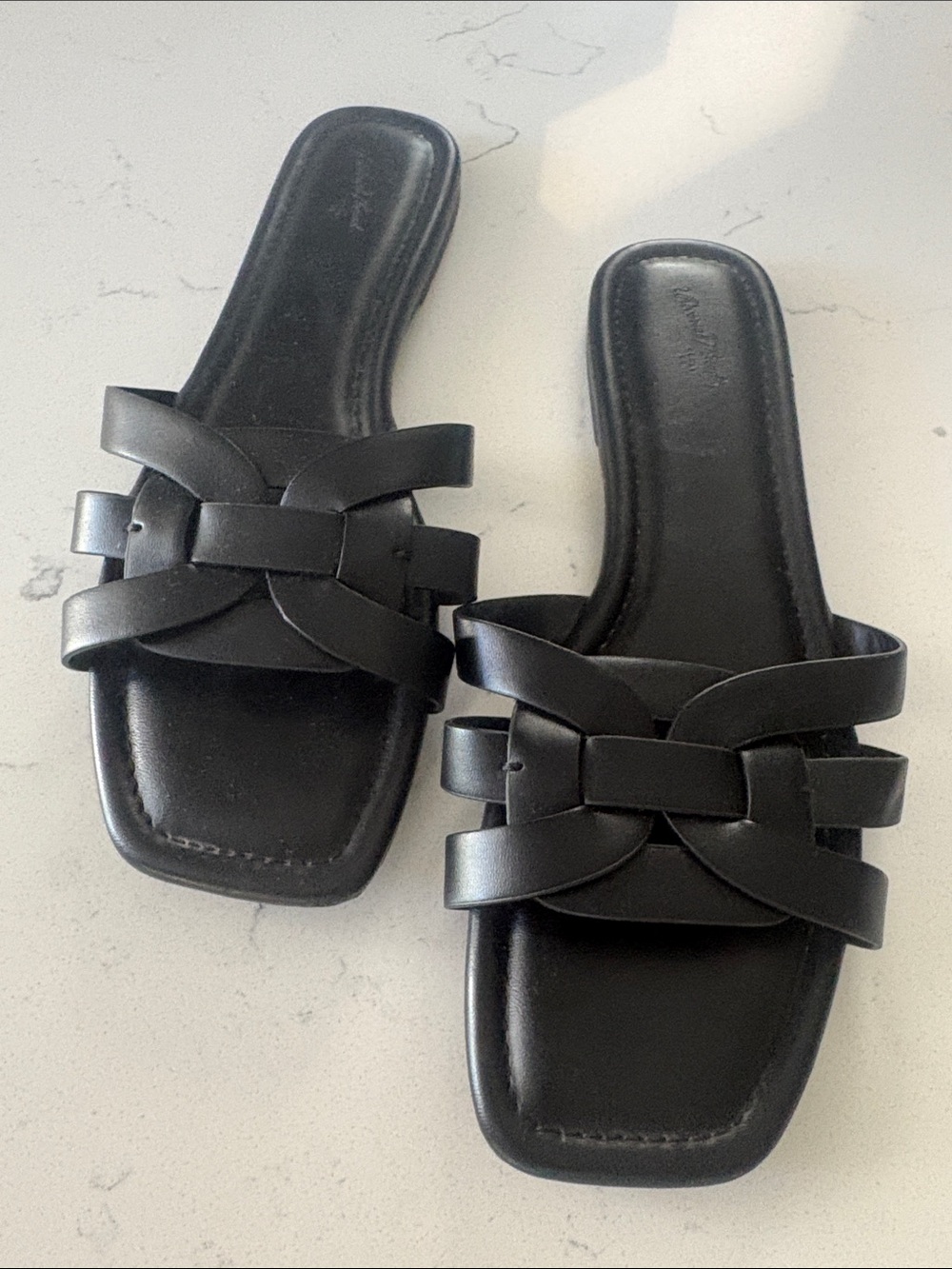 Universal Thread Black Braided Slide Sandals